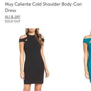 Ali & Jay Muy Caliente Cold Shoulder Body-Con